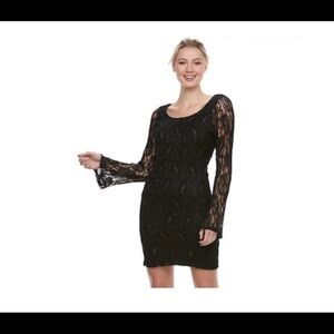 Juniors' Liberty Love Bodycon Dress black